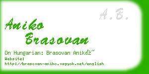 aniko brasovan business card